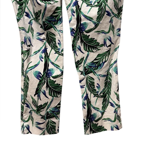 Kenar Tropical Leaf Print Women’s Pants Size 6 Tropical Resortwear Beach Vacay - Picture 8 of 15